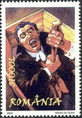 Dracula on a Stamp from Romania